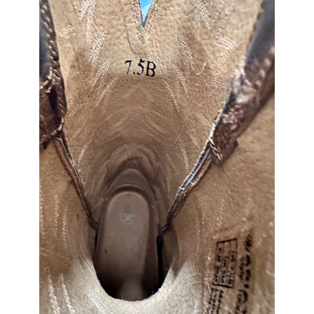 Ariat Western Cowboy Boots Brown Leather Size 7.5B Women's Riding - Picture 3 of 7